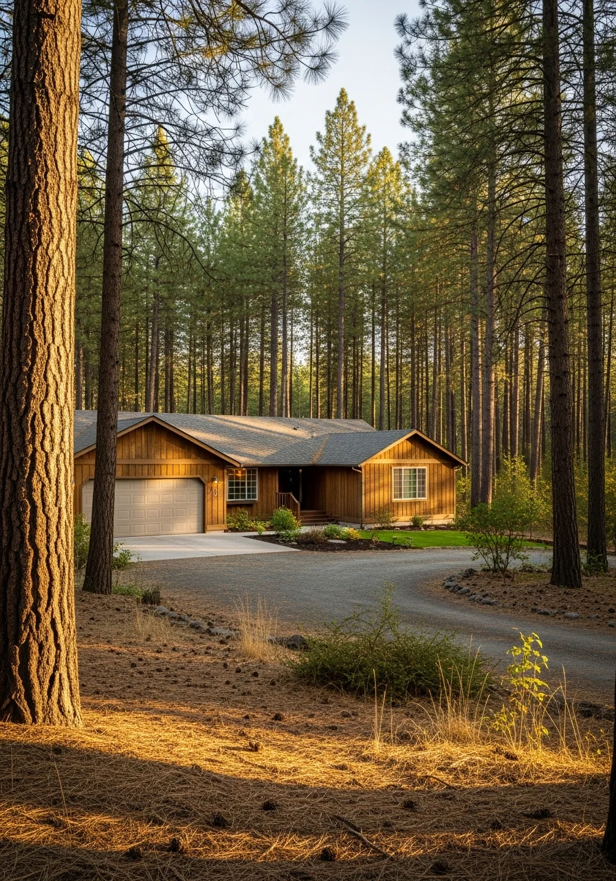 Residential home in Deer Park with natural surroundings, mature trees, and the quiet character of the community.