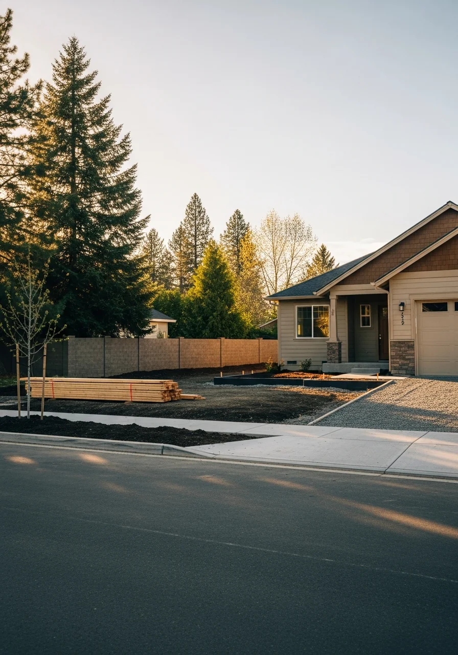 Residential or commercial property in Post Falls with typical community development patterns and river-area characteristics.