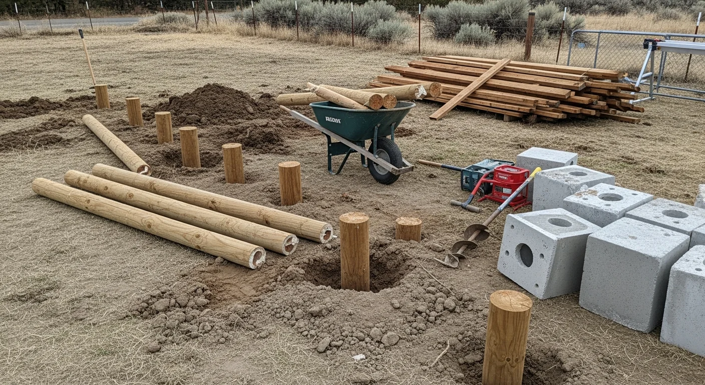 A cleared residential yard in Spokane County after full fence removal, showing bare soil where old posts and panels once stood. No debris remains on the property.
